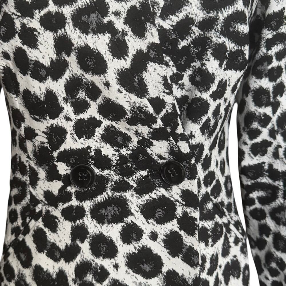 Renuar Animal Print Statement Coat Double Breasted Women’s Size 0 - Picture 6 of 10